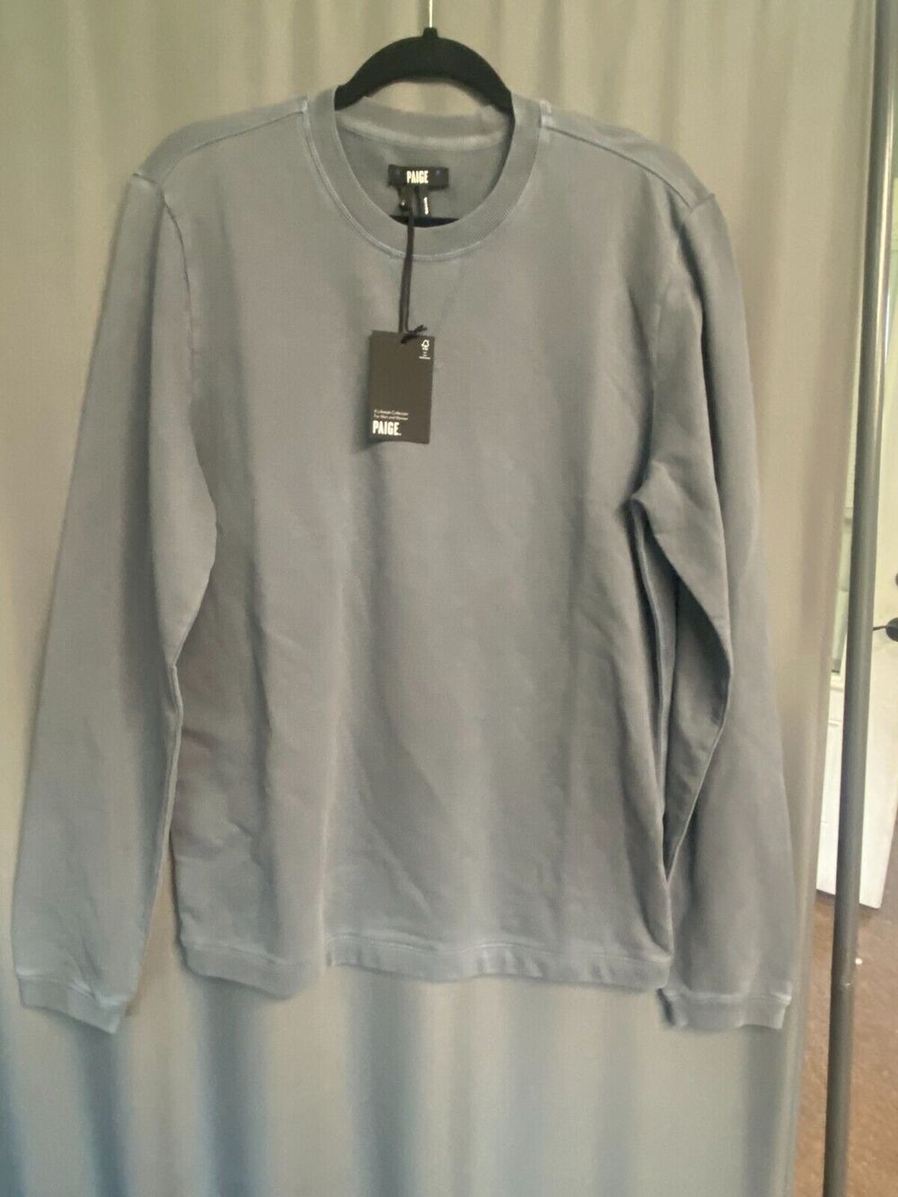Paige Sweatshirt Women's Small Grey Jaxton Cotton French Terry Pullover B78